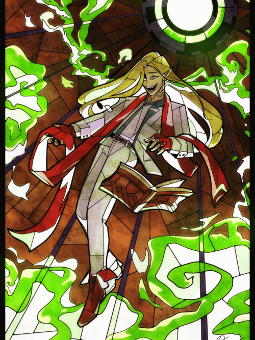 Ilustração Personalizada Estilo Vitral (Corpo todo)