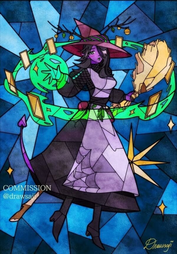 Ilustração Personalizada Estilo Vitral (Corpo todo)