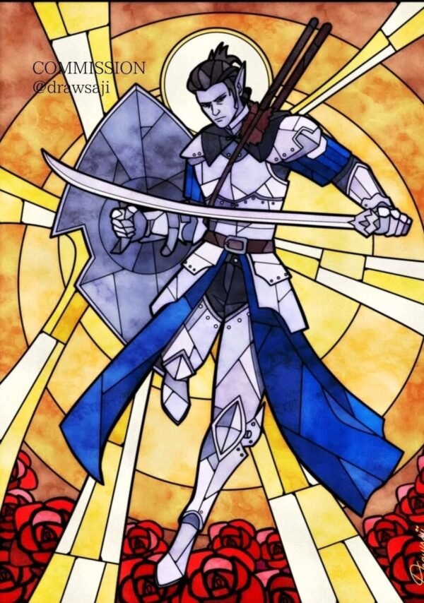 Ilustração Personalizada Estilo Vitral (Corpo todo)